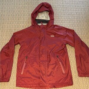 REI Kids' Burgundy Rainier Rain Jacket